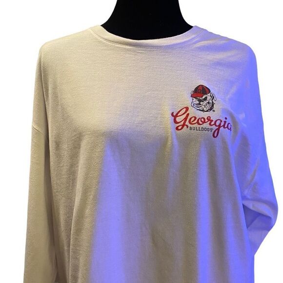 Champion White Long Sleeve University of Georgia UGA T-Shirt Size Large - Picture 2 of 12